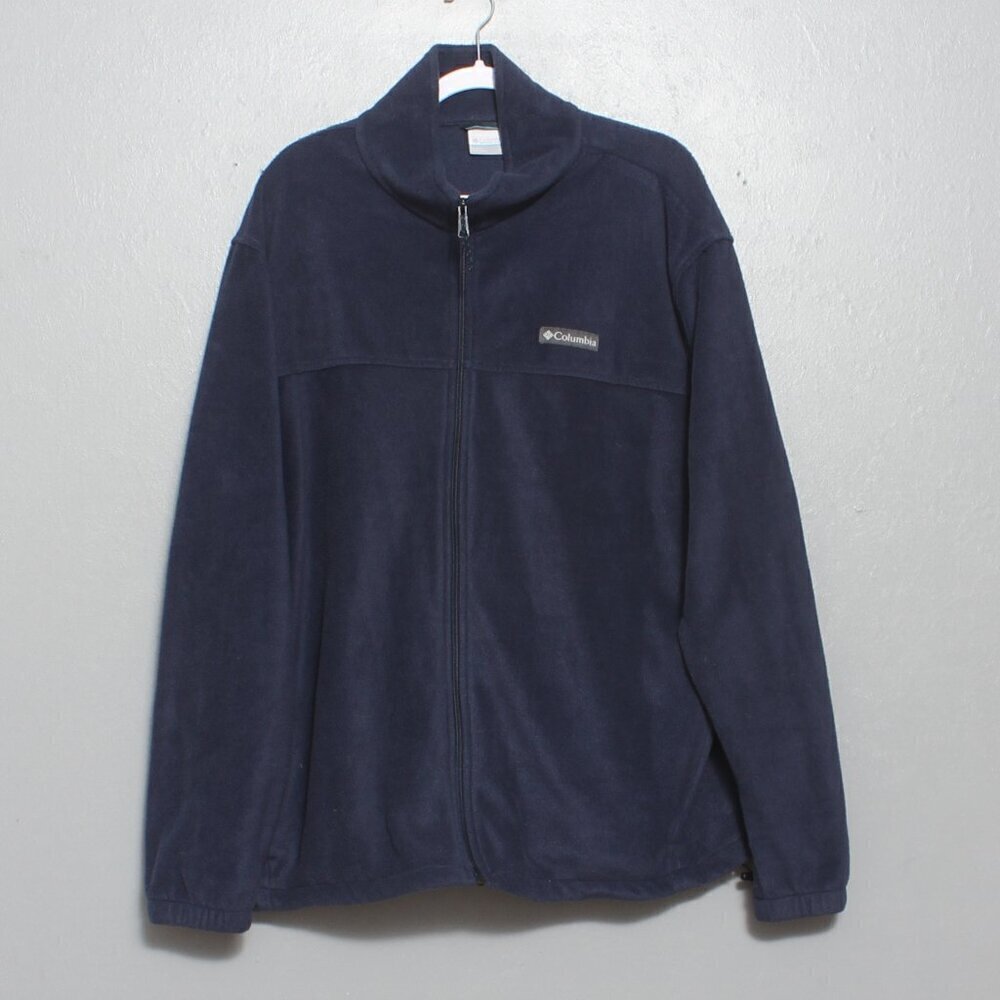Columbia navy blue fleece full zip jacket